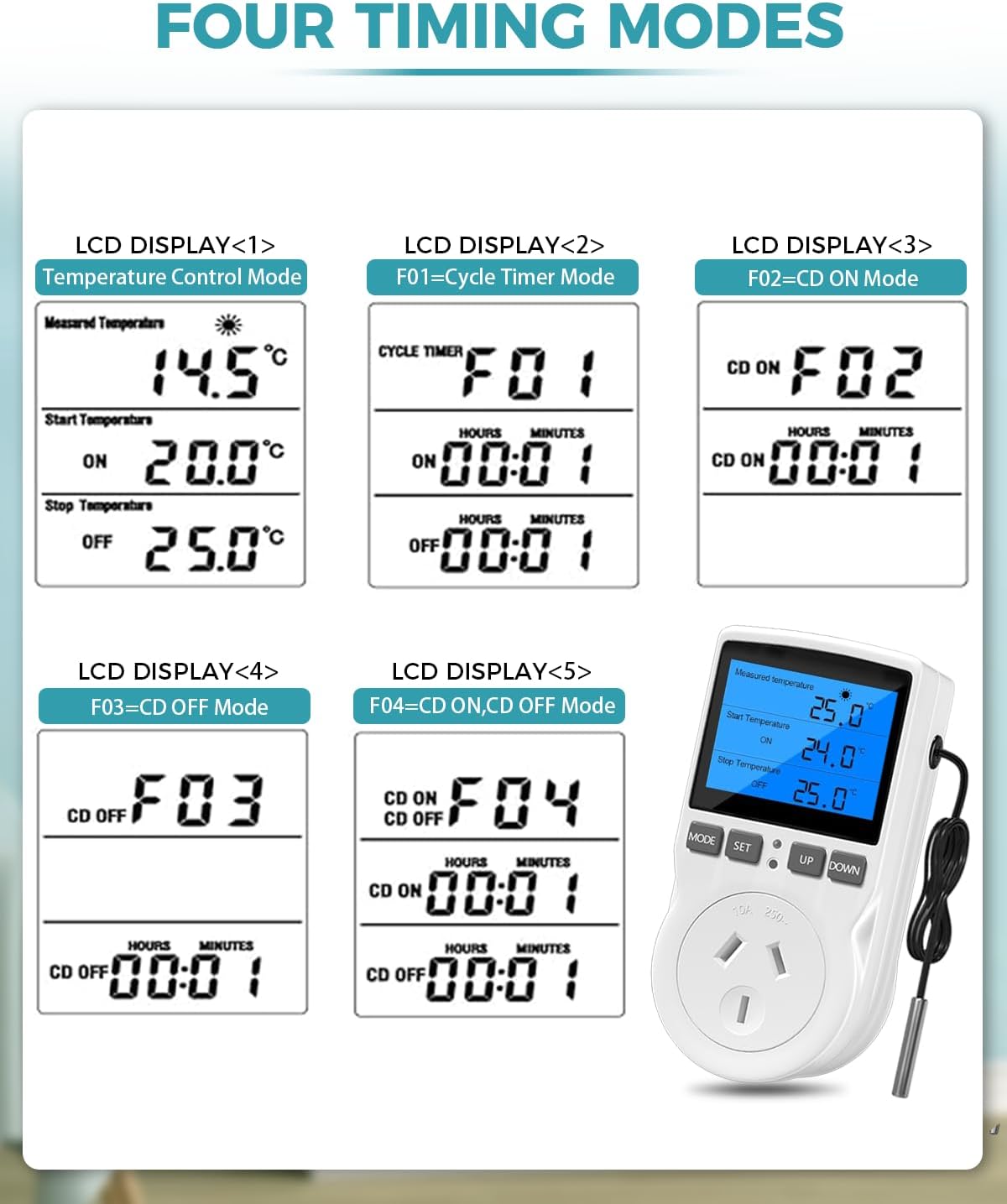 Digital Temperature Controller Thermostat Timer