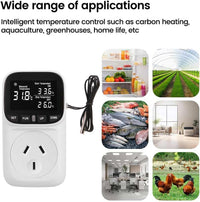 Thumbnail for Digital Thermostat Electric Temperature Controller Sensor Socket Timer
