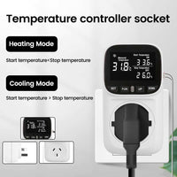 Thumbnail for Digital Thermostat Electric Temperature Controller Sensor Socket Timer