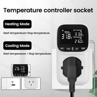 Thumbnail for Digital Thermostat Electric Temperature Controller Sensor Socket Timer