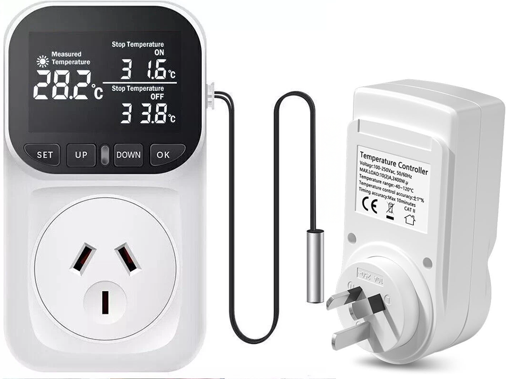Digital Thermostat Electric Temperature Controller Sensor Socket Timer