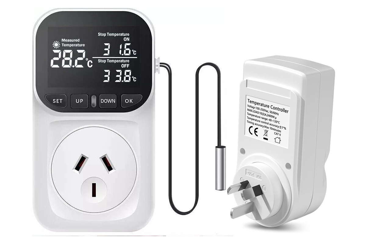 Digital Thermostat Electric Temperature Controller Sensor Socket Timer