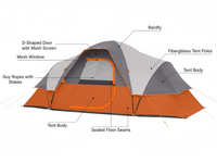 Thumbnail for Waterproof Camping tent, Family Tent