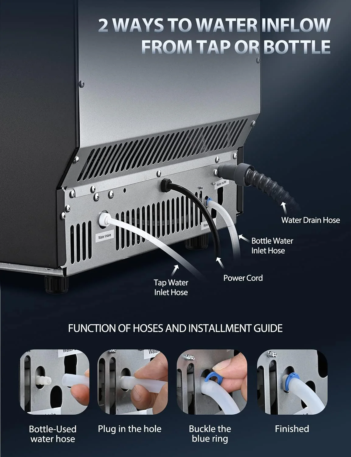 Home Commercial Bullet Ice Cube Maker