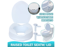 Thumbnail for Raised Toilet Seat With Lid