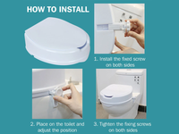 Thumbnail for Raised Toilet Seat With Lid