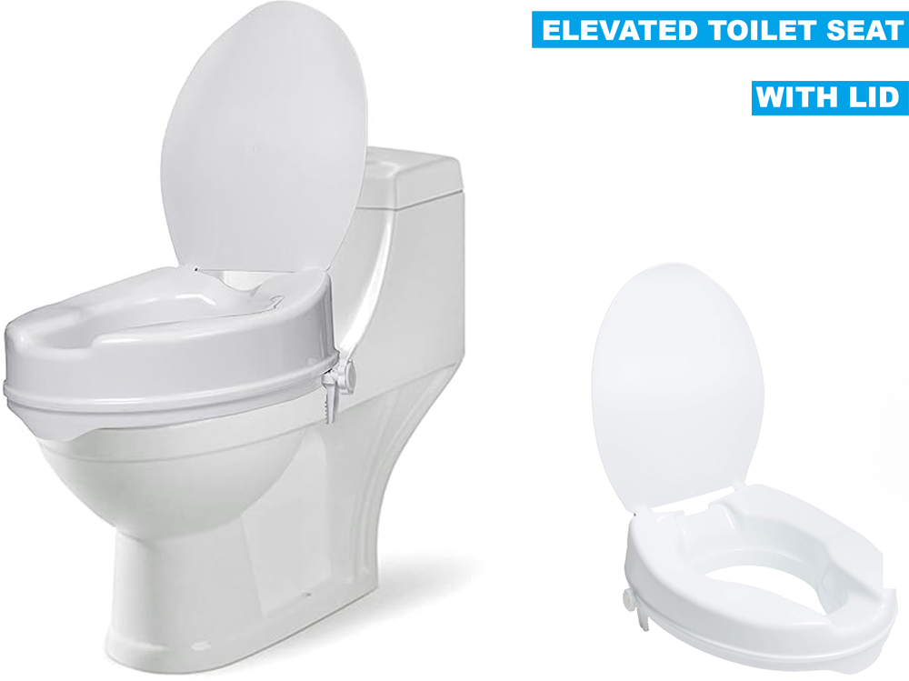 Raised Toilet Seat With Lid