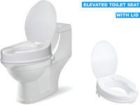 Thumbnail for Raised Toilet Seat With Lid