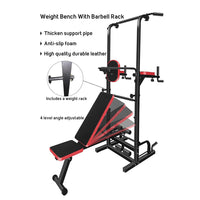 Thumbnail for Power Tower Dip Station Pull Up Bar for Home Gym