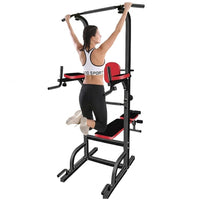 Thumbnail for Power Tower Dip Station Pull Up Bar for Home Gym