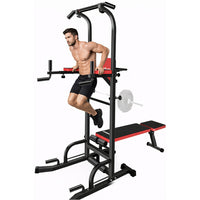 Thumbnail for Power Tower Dip Station Pull Up Bar for Home Gym