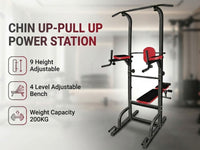 Thumbnail for Power Tower Dip Station Pull Up Bar for Home Gym