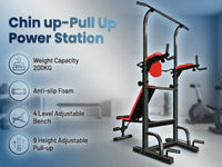 Thumbnail for Power Tower Dip Station Pull Up Bar for Home Gym