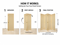 Thumbnail for Room Divider Folding Screen