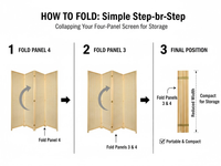 Thumbnail for Room Divider Folding Screen