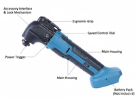 Thumbnail for Cordless Oscillating Multi tool Fits Makita 18V Battery