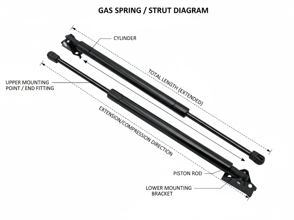 Bonnet Gas Struts Fit For Holden Commodore