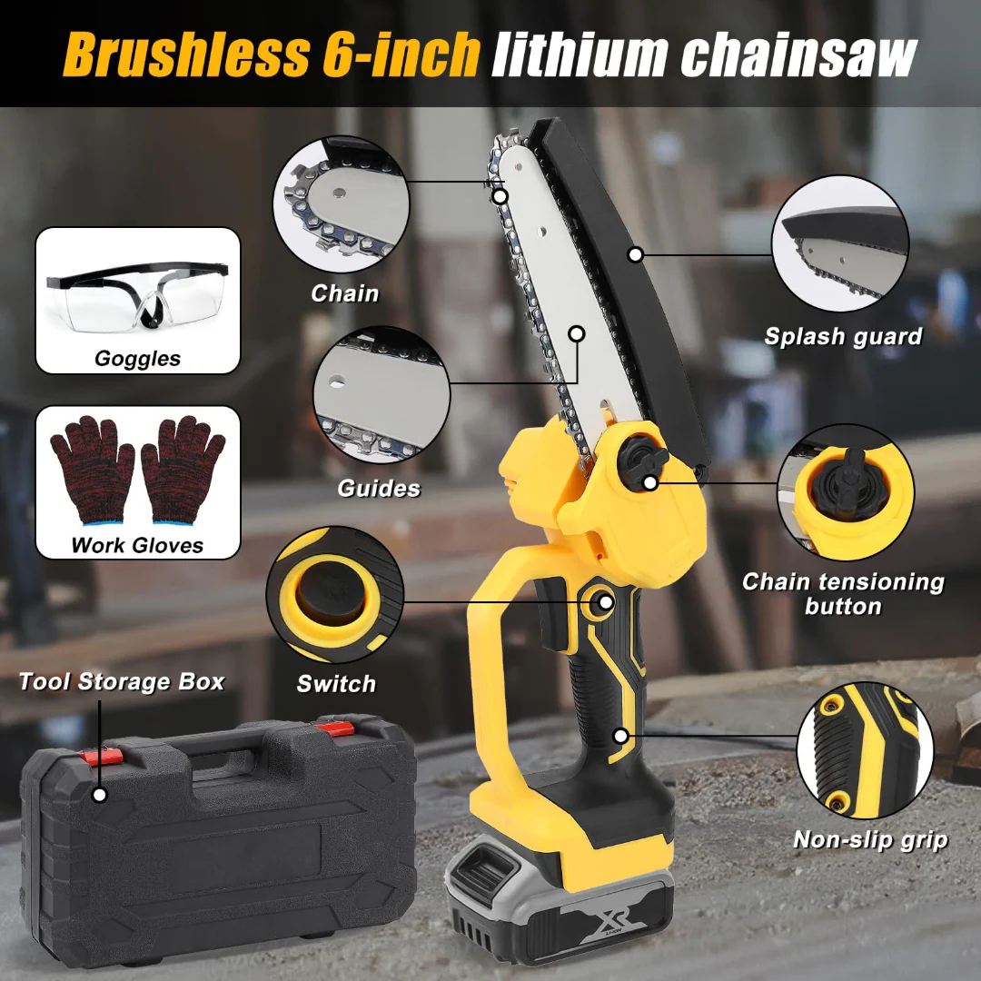 Mini Chainsaw Cordless Power ChainSaws 6"