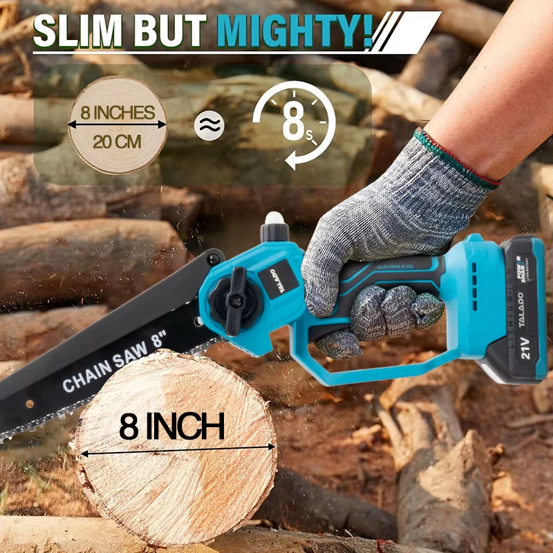 Mini Chainsaw Cordless Power ChainSaws 8"