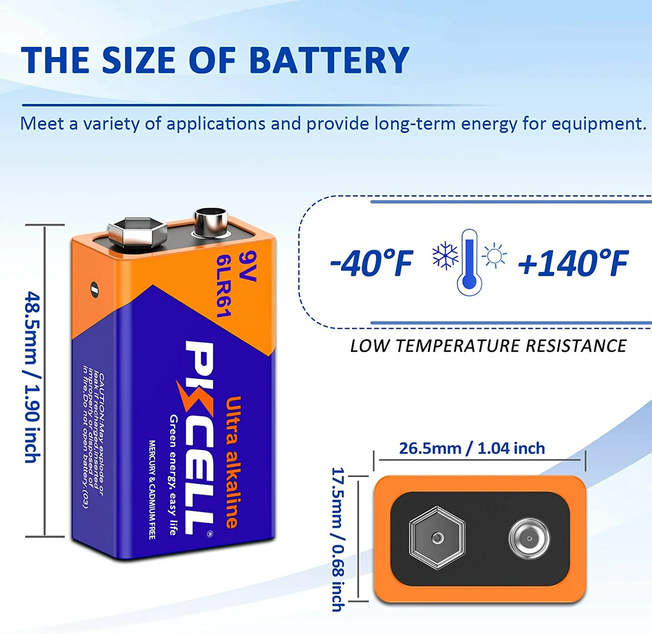 9V Battery Alkaline Battery