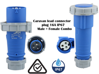 Thumbnail for Caravan lead connector plug 16A IP67 Male + Female Combo
