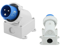 Thumbnail for Front view of caravan lead connector male 16A IP67 plug