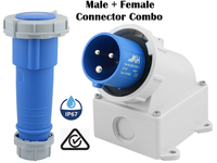 Thumbnail for Caravan Lead Connector Plug Female and Male Inlets 16A IP67