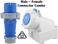 Thumbnail for IP67 Caravan Lead Connector Plug (Male) and Caravan Surface Sockets (Female) 16A