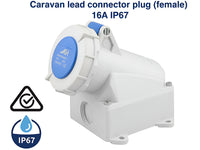 Thumbnail for Caravan Lead Connector Female 16 Amps IP67