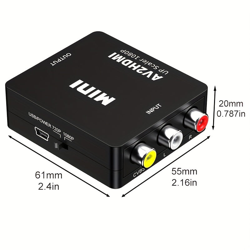 AV to HDMI Converter - RCA to HDMI Adapter