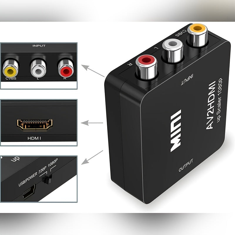 AV to HDMI Converter - RCA to HDMI Adapter