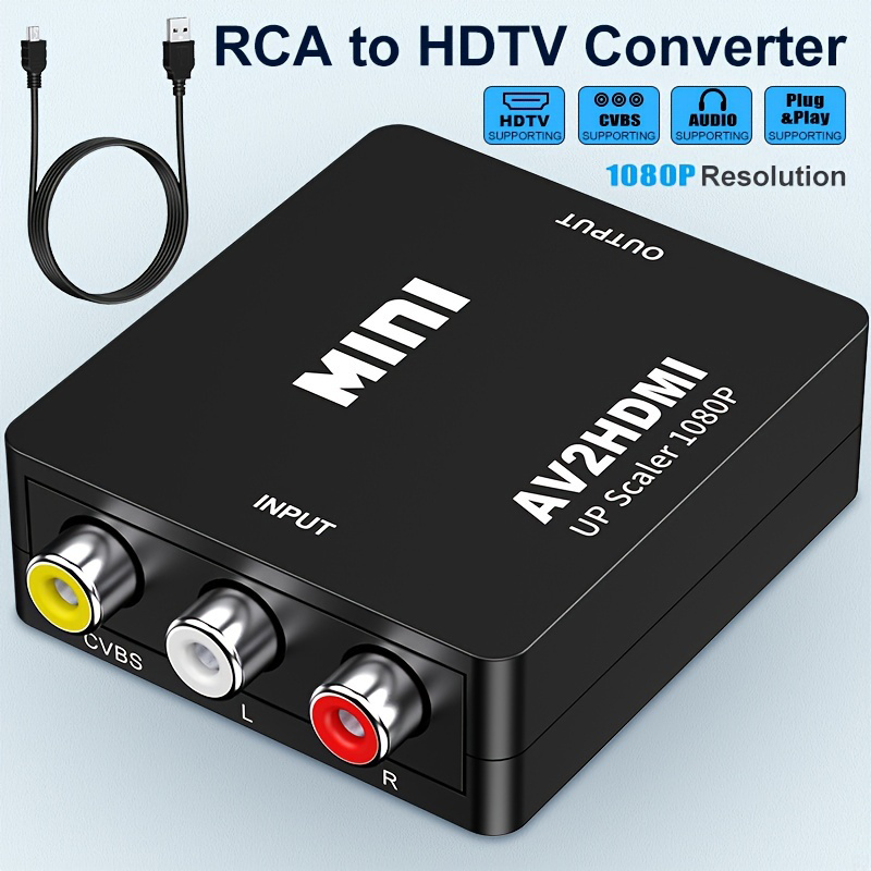 AV to HDMI Converter - RCA to HDMI Adapter