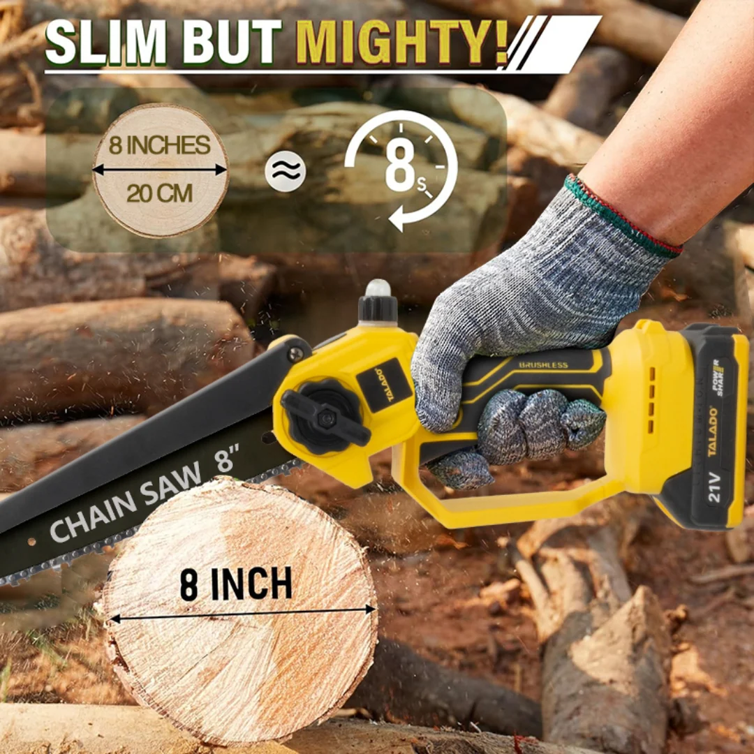 Mini Chainsaw Cordless Power Chainsaws 8"