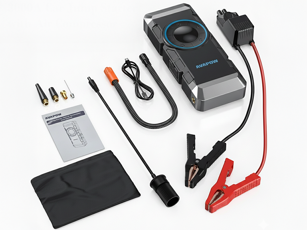 Car Jump Starter with Air Compressor