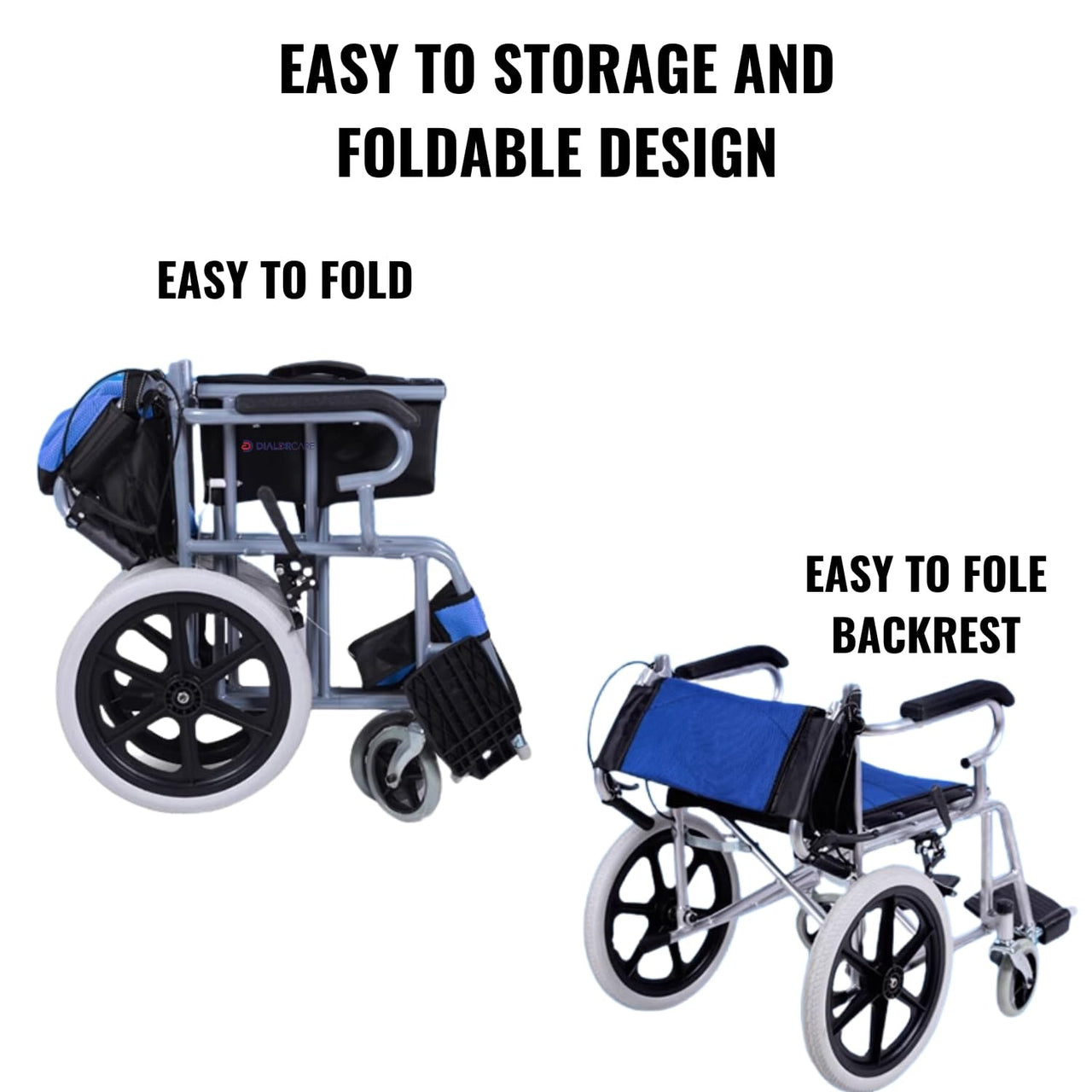 Self propelling folding wheelchair