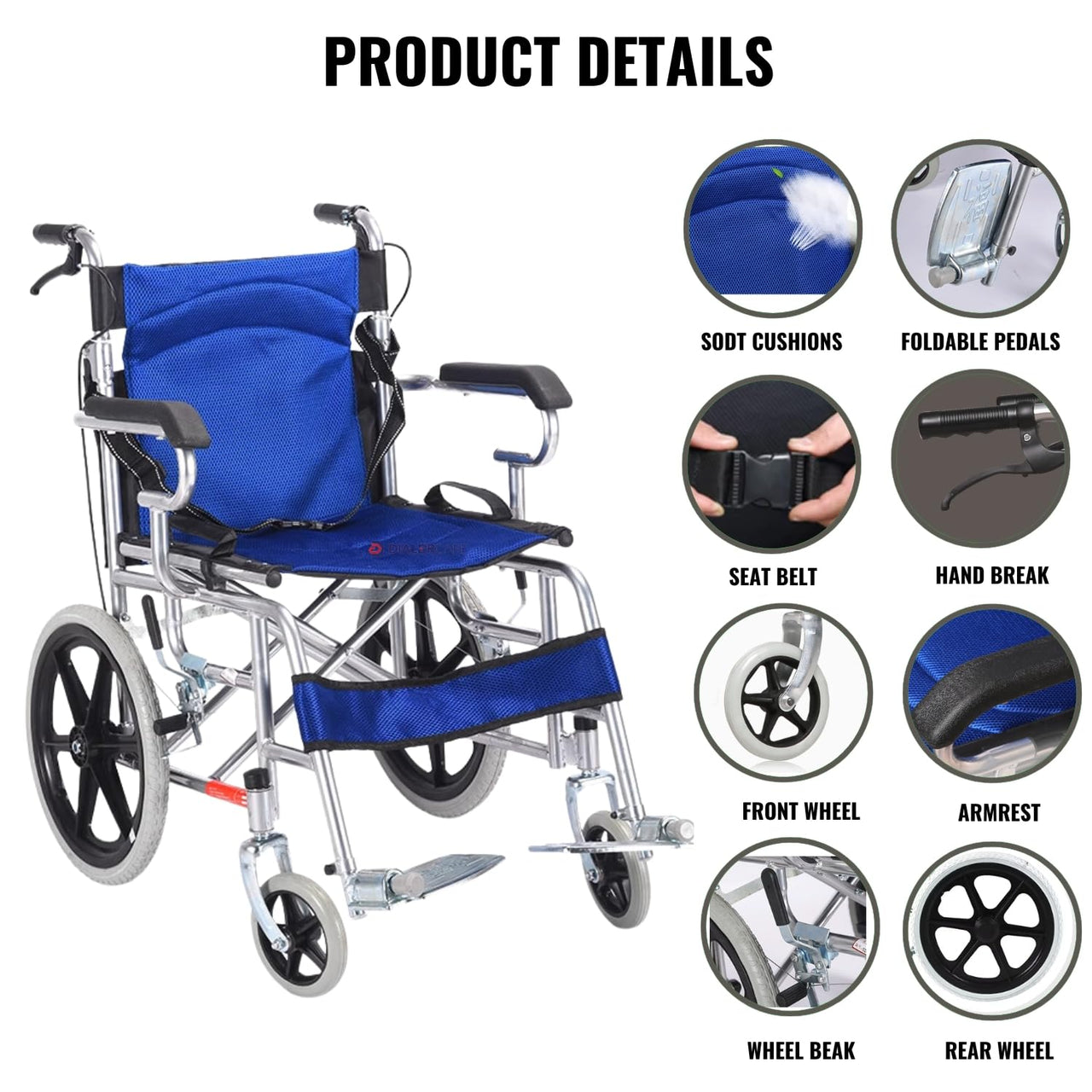 Self propelling folding wheelchair