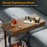 Thumbnail for Side Table C-Shaped End Table for Sofa and Bed