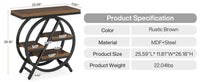 Thumbnail for 3 Tier Side Table with Storage Shelf Narrow End Table