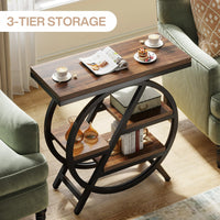 Thumbnail for 3 Tier Side Table with Storage Shelf Narrow End Table