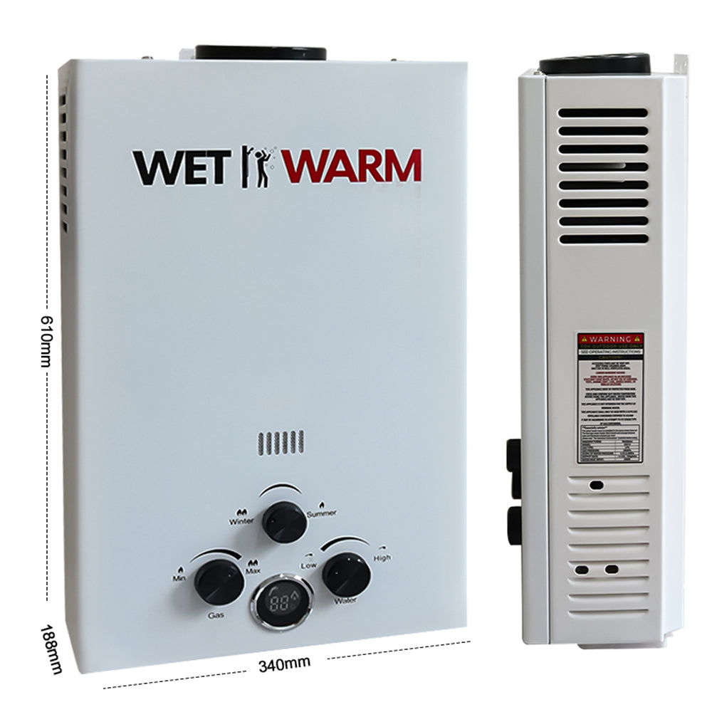 Gas Water Heater 14L + 12V Pump
