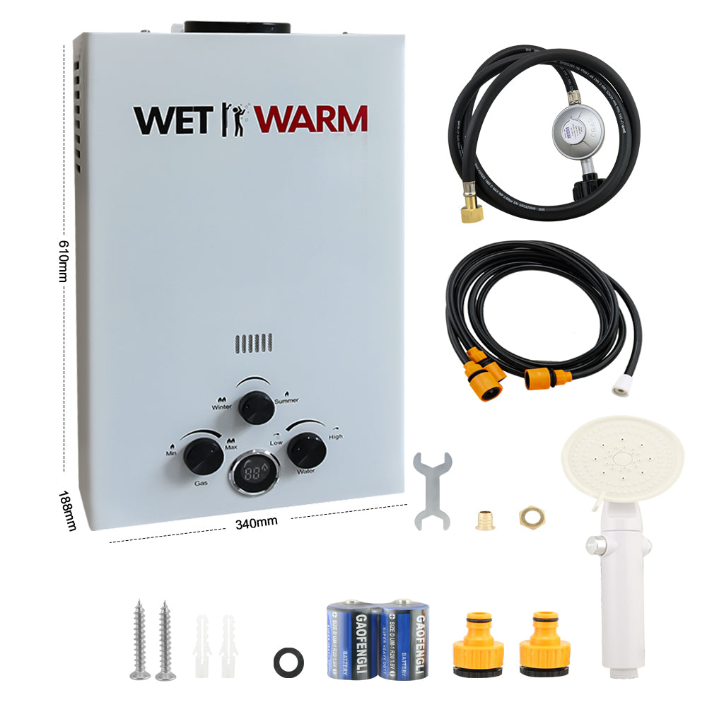 Gas Water Heater 14L + 12V Pump