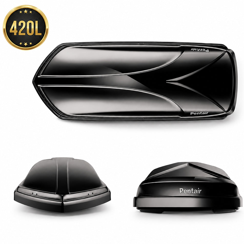 Car Roof Box with 420L Capacity – Glossy Black