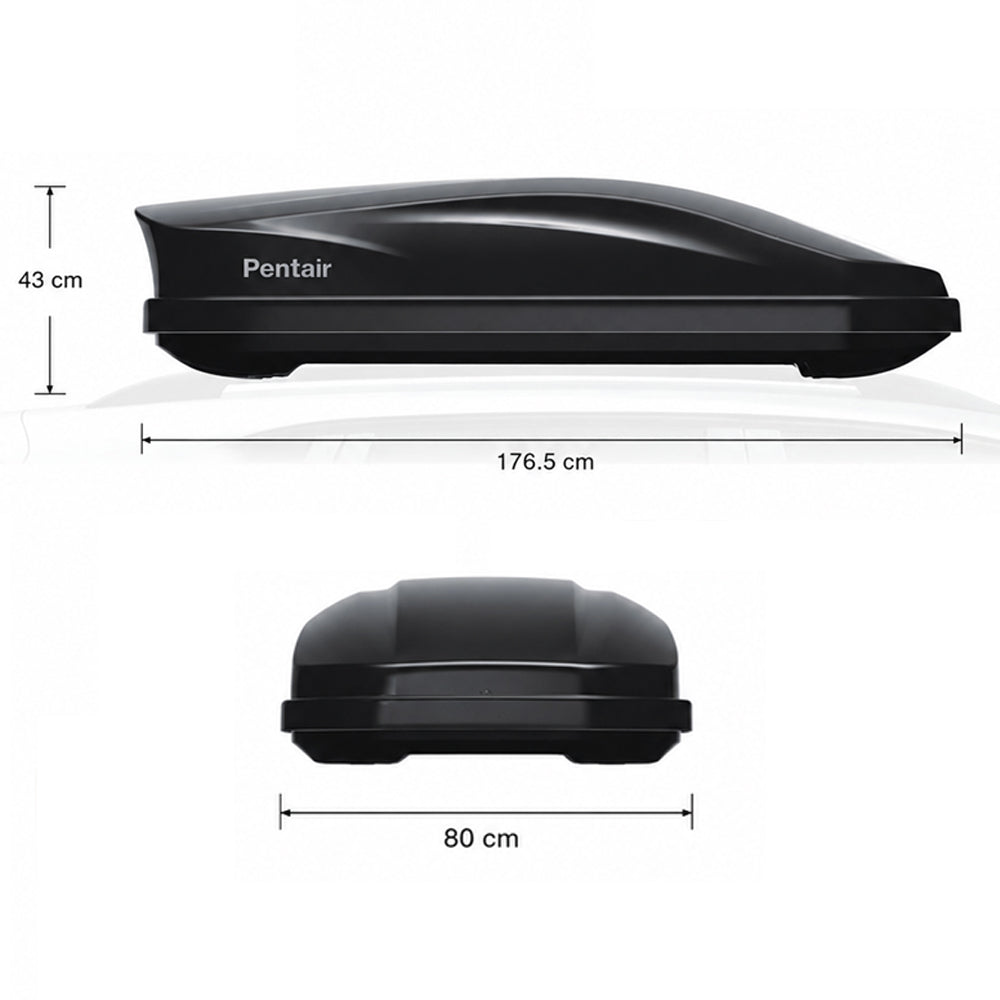 Car Roof Box with 450L Capacity – Glossy Black