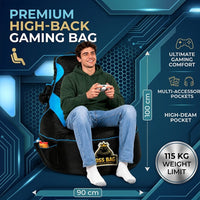 Thumbnail for Gaming Bean Bag Chair with Side Pocket - Adult Size