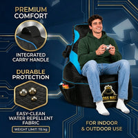 Thumbnail for Gaming Bean Bag Chair with Side Pocket - Adult Size