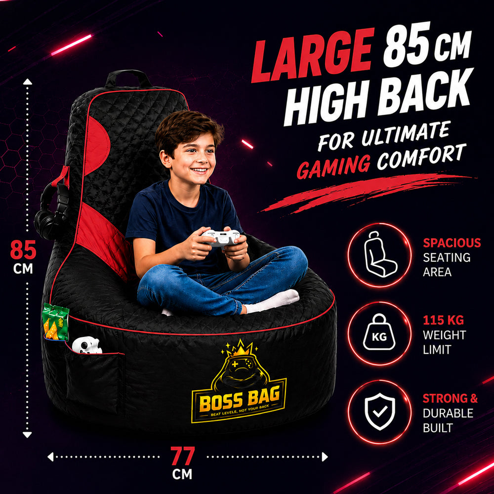 Gaming Bean Bag Chair with Side Pocket - Child Size