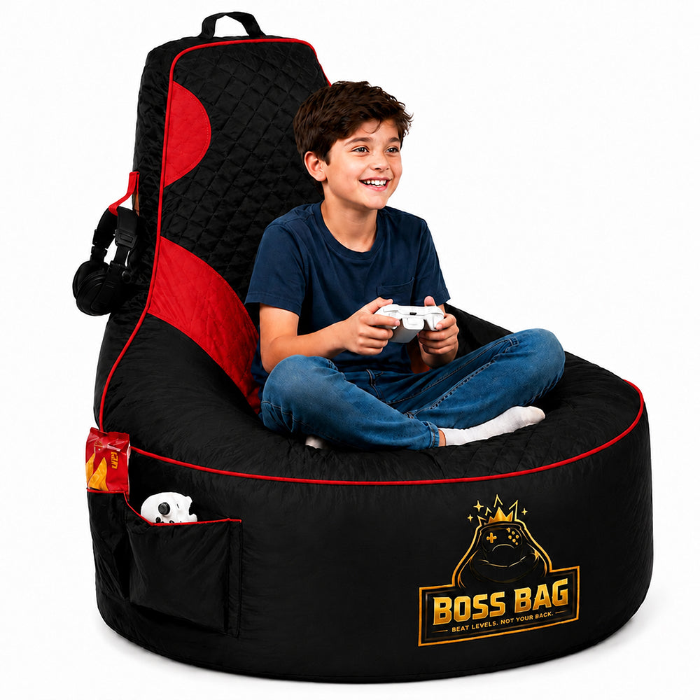 Gaming Bean Bag Chair with Side Pocket - Child Size