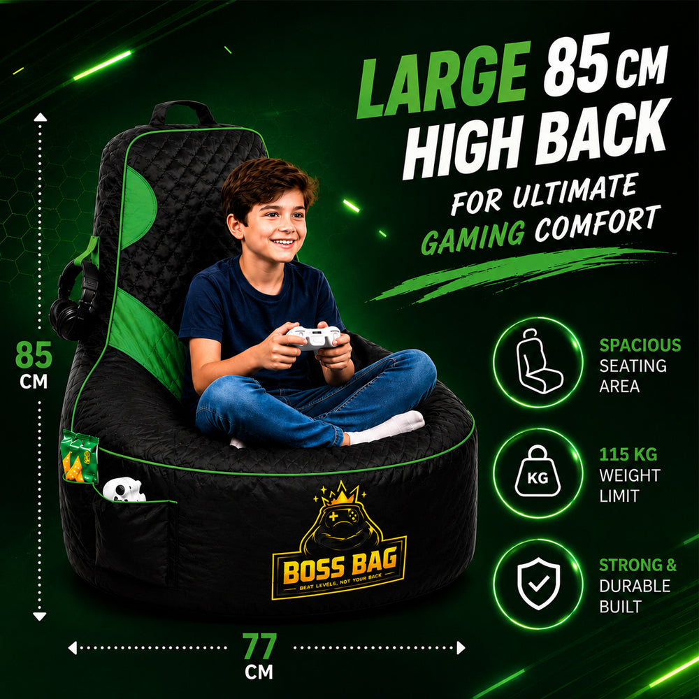 Gaming Bean Bag Chair with Side Pocket - Child Size