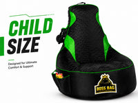 Thumbnail for Gaming Bean Bag Chair with Side Pocket - Child Size