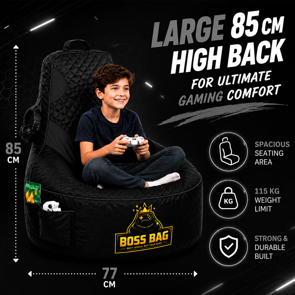 Gaming Bean Bag Chair with Side Pocket - Child Size